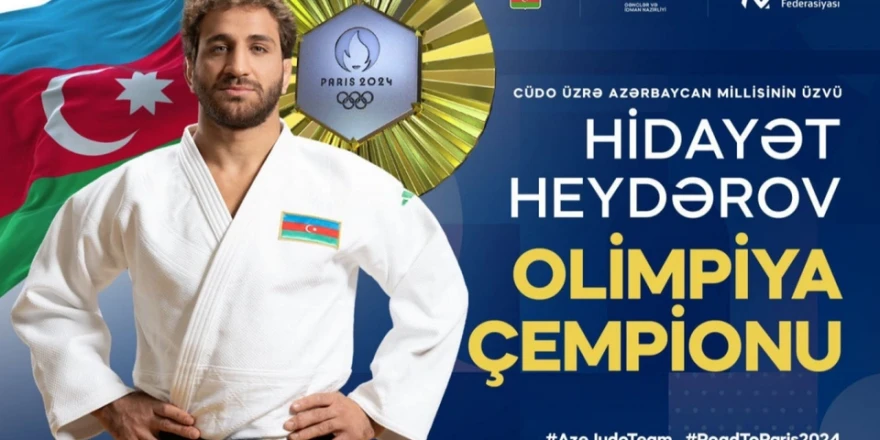 Fransız rakibini yenen Azerbaycanlı judocu Hidayat Heydarov altın madalya kazandı